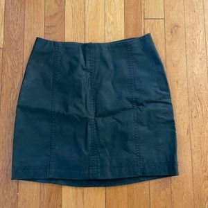 Free people modern femme vegan leather skirt green 0